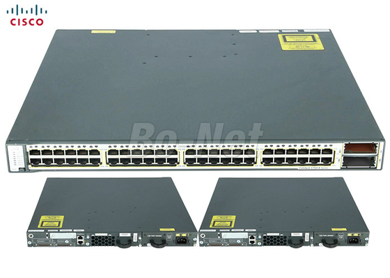Gigabit Ethernet Interface Used Cisco Switches 48 Port 10/100/1000 3750E 50/60 Hz